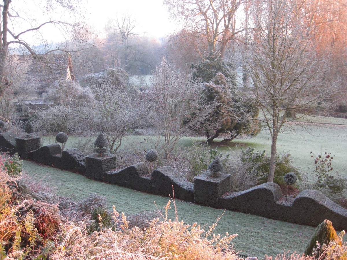 Jardin du Plessis Sasnières en hiver