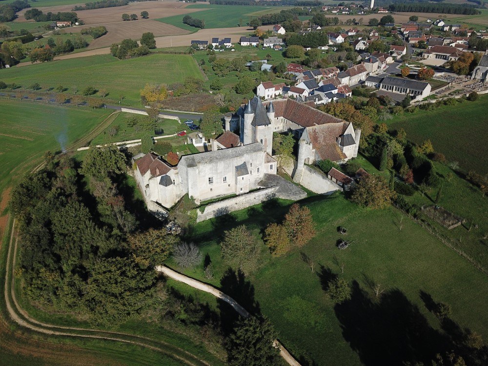 Vue aérienne du Château de Bridoré