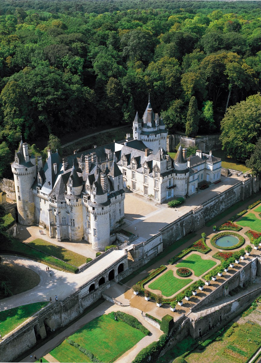 Vue aérienne du Château d'Ussé